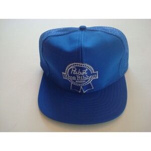 PABST BLUE RIBBON   TRUCKER DESIGNER HEADWEAR 90S  SNAPBACK  HAT CAP VINTAGE S1